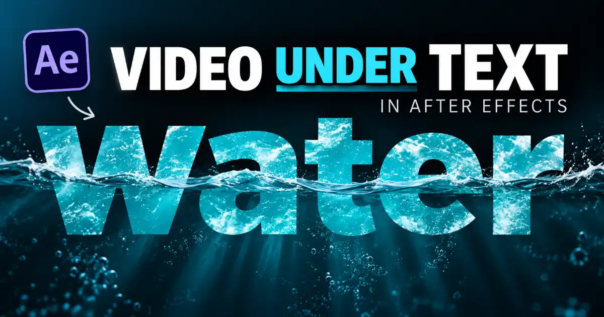 video under text after effects